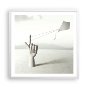 Affiche dans un cadre blanc - Poster - Épreuve de force - 60x60 cm