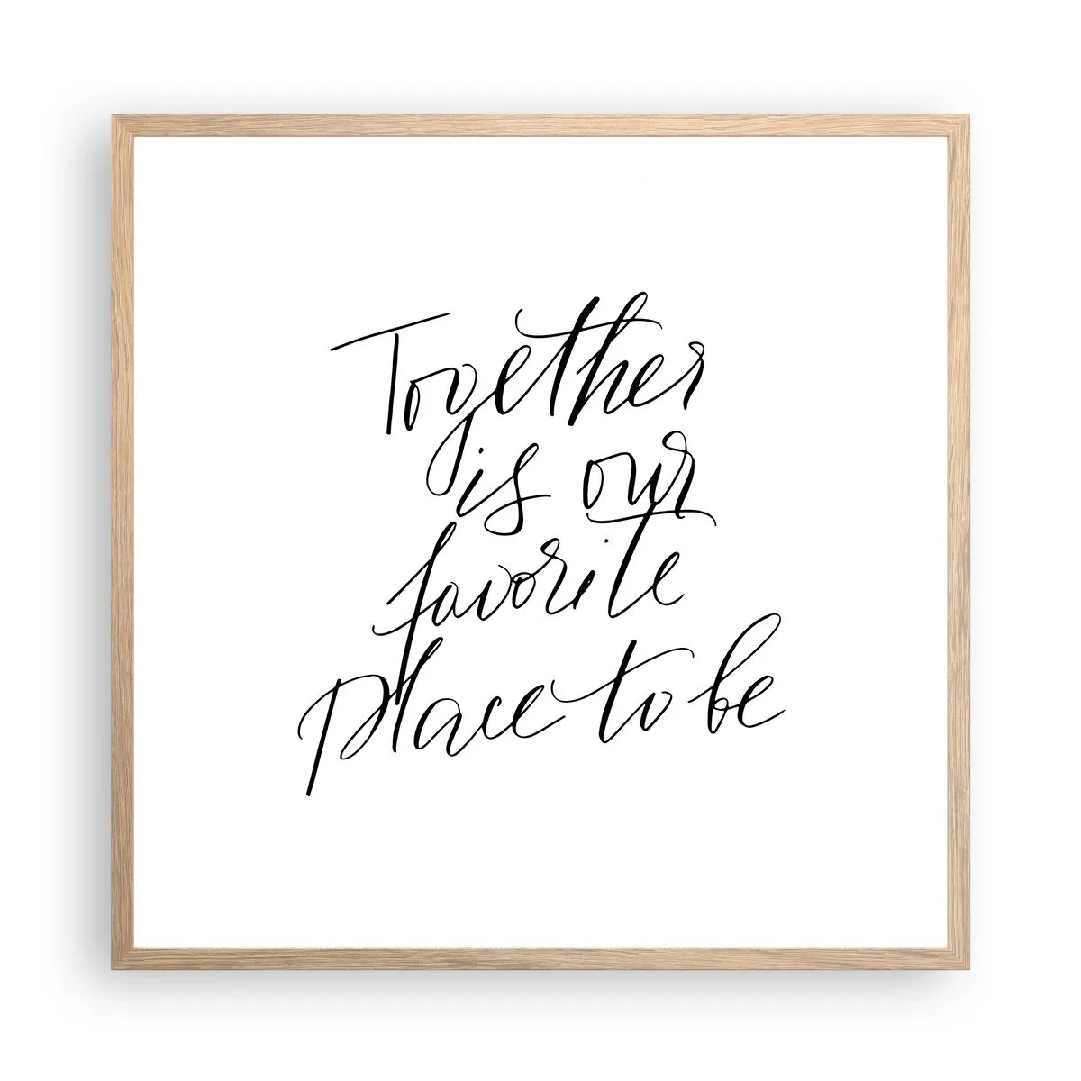 Affiche dans un chêne clair - Poster - Vous aussi vous le sentez? - 60x60 cm