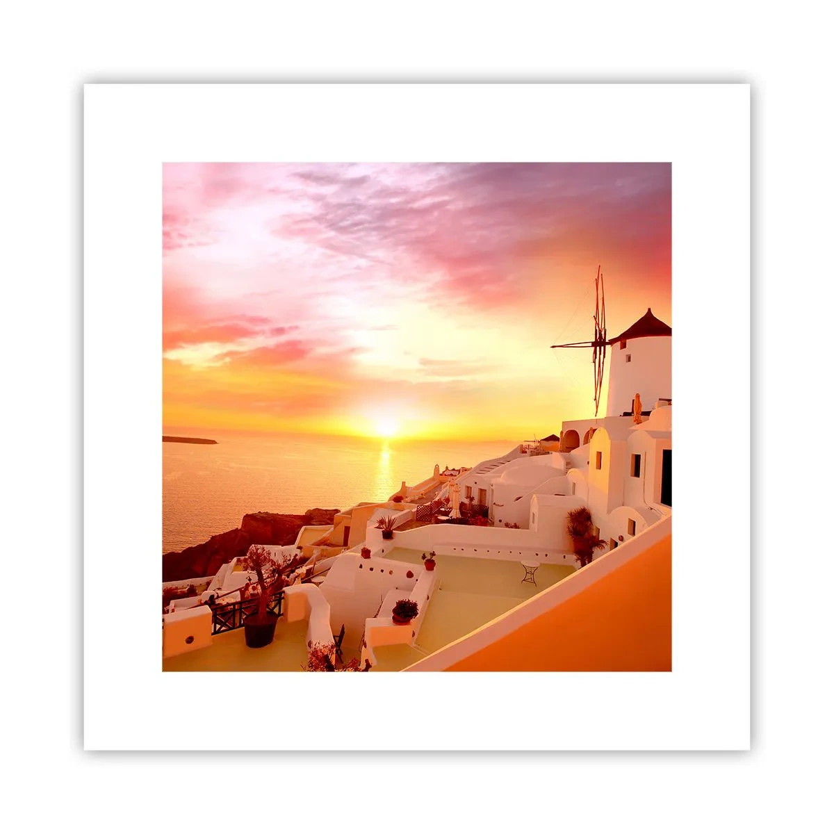 Affiche - Poster - Fondre en blanc et or - 30x30 cm