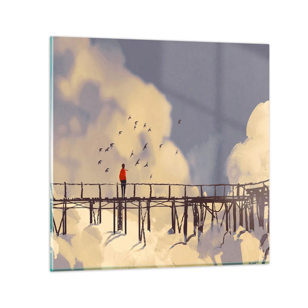 Impression sur verre - Image sur verre - Bleu nostalgie - 60x60 cm