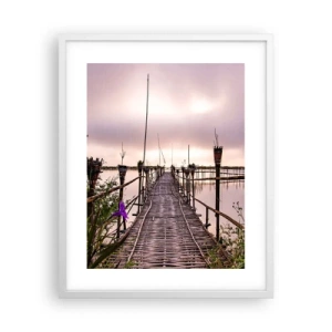 Affiche dans un cadre blanc - Poster - Le silence et le calme d'Asie - 40x50 cm
