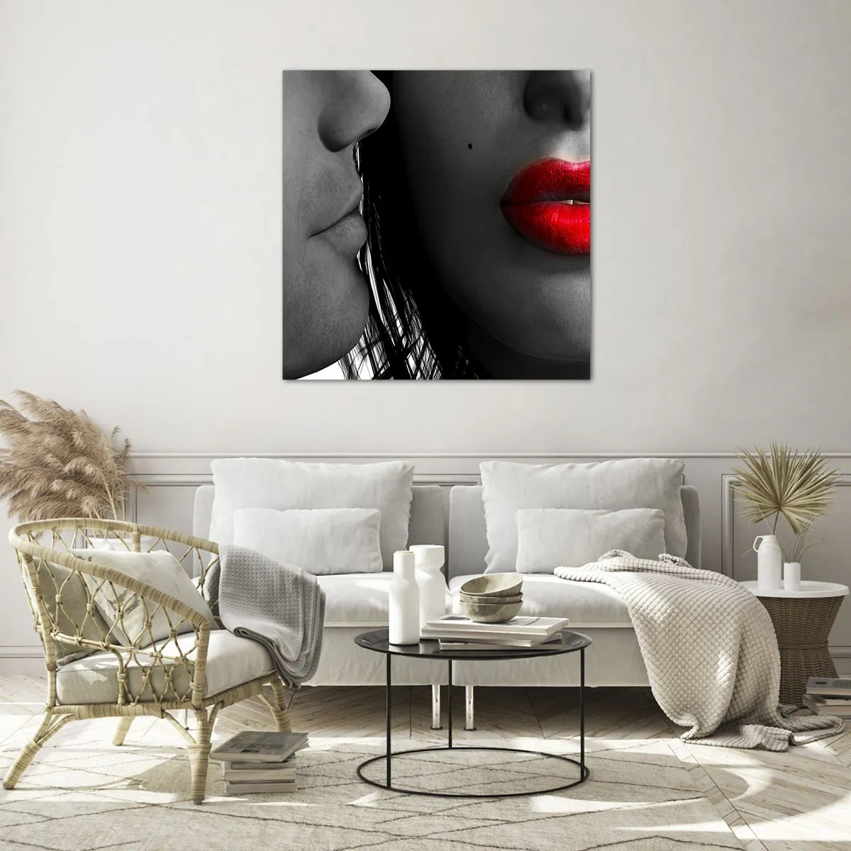 Impression sur verre - Image sur verre - Face à face - 70x70 cm