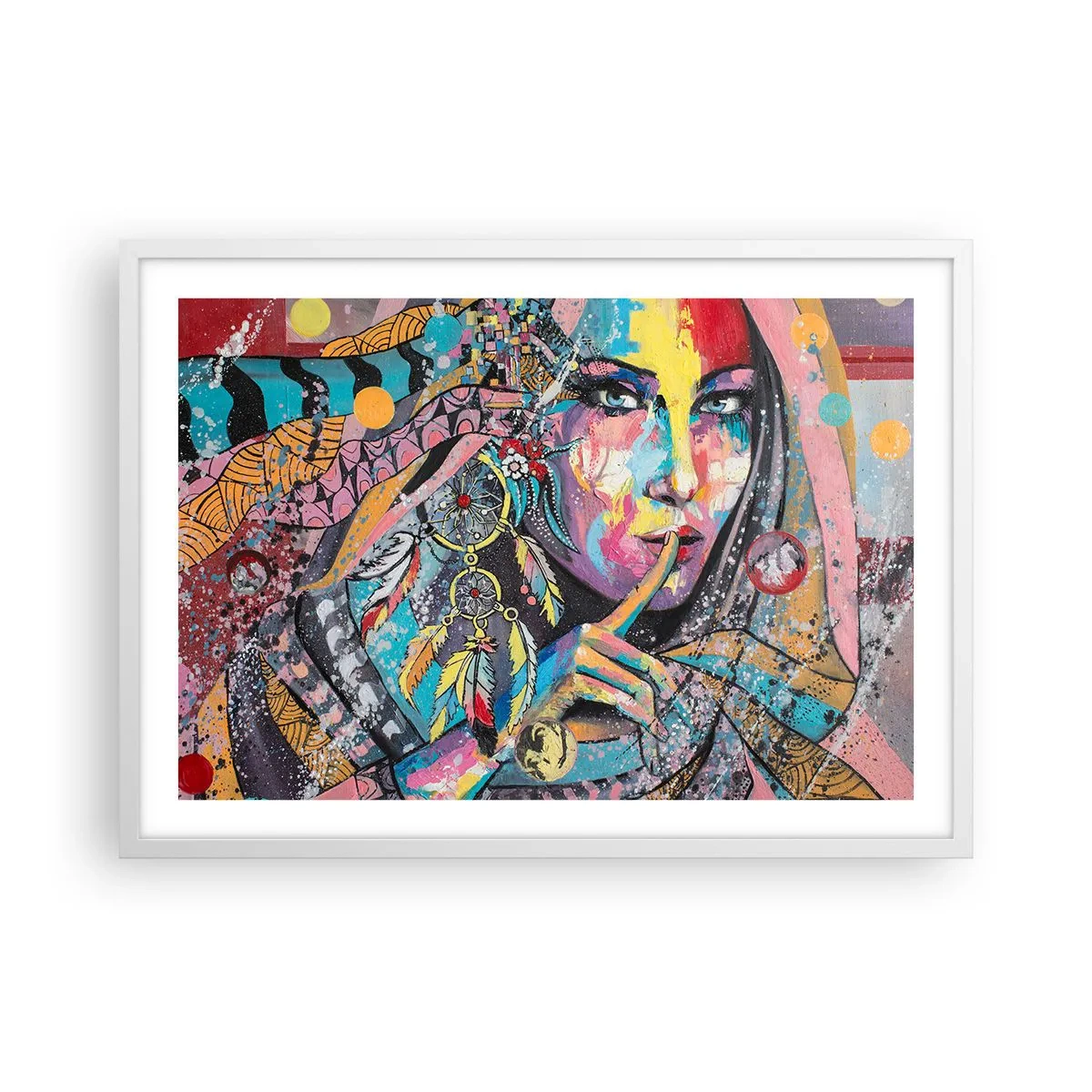 Affiche dans un cadre blanc - Poster - Taisez-vous jusqu'à ce que vous compreniez - 70x50 cm