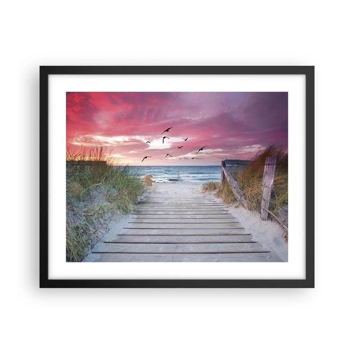 Affiche dans un cadre noir - Poster - Impression de la Baltique - 50x40 cm