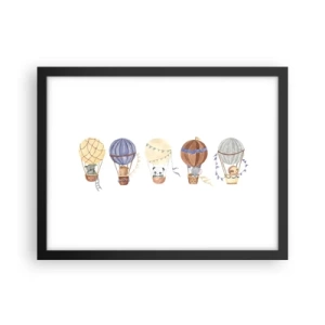 Affiche dans un cadre noir - Poster - Compagnons de voyage - 40x30 cm