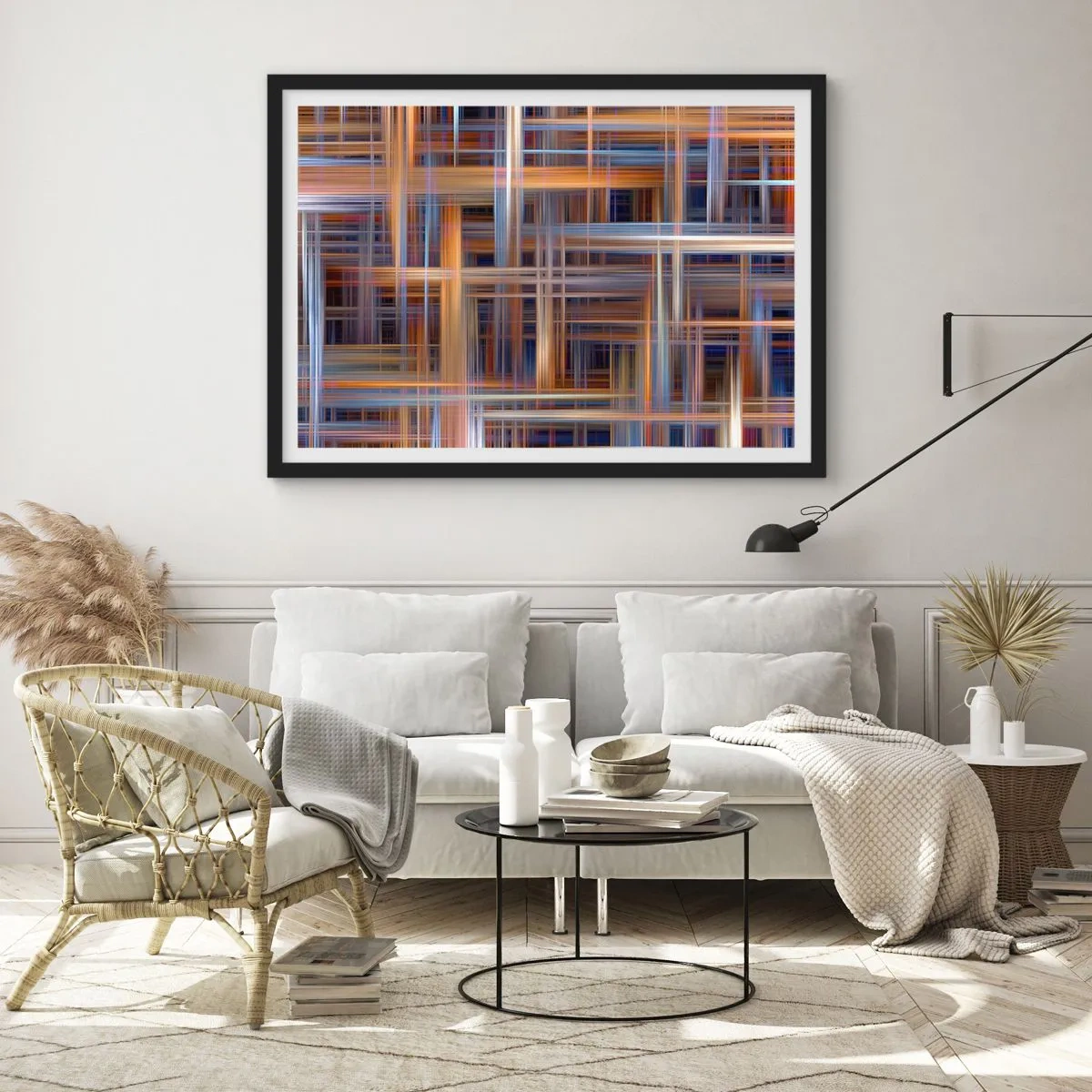 Affiche dans un cadre noir - Poster - Tissé de lumière - 40x30 cm