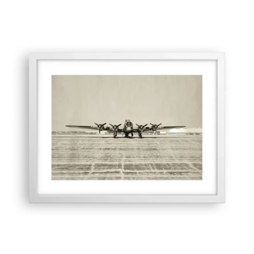 Affiche dans un cadre blanc - Poster - Toujours prêt! - 40x30 cm