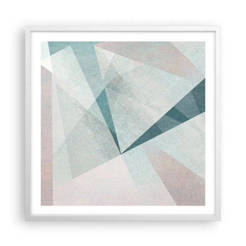 Affiche dans un cadre blanc - Poster - Calme bien que dynamique - 60x60 cm