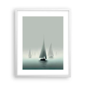 Affiche dans un cadre blanc - Poster - Fait de brouillard - 40x50 cm
