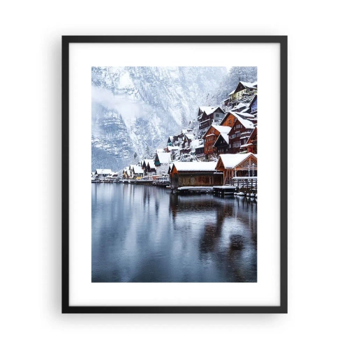 Affiche dans un cadre noir - Poster - En décoration hivernale - 40x50 cm