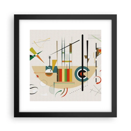 Affiche dans un cadre noir - Poster - Et le monde s’amuse - 30x30 cm