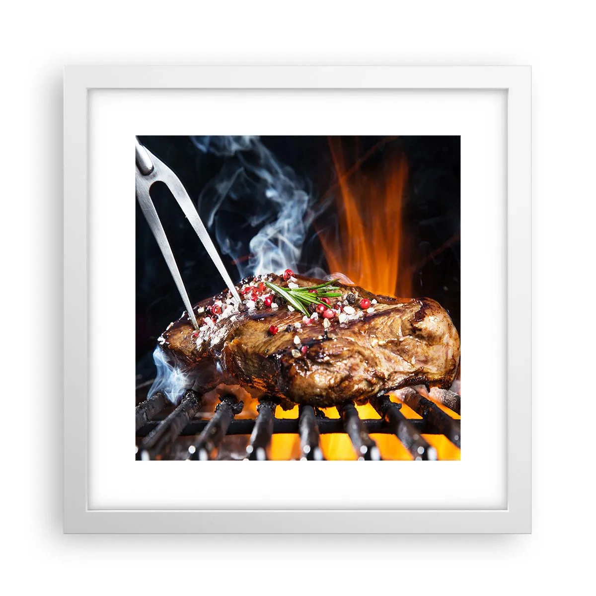 Affiche dans un cadre blanc - Poster - Juteux et parfumé - 30x30 cm