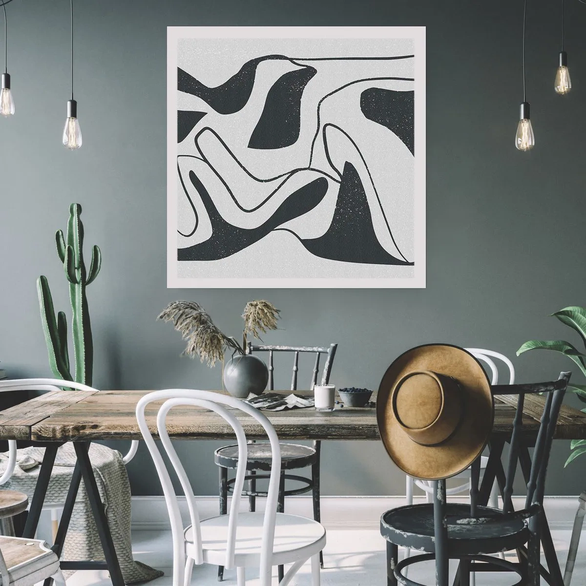 Affiche - Poster - Amusement de labyrinthe abstrait - 60x60 cm