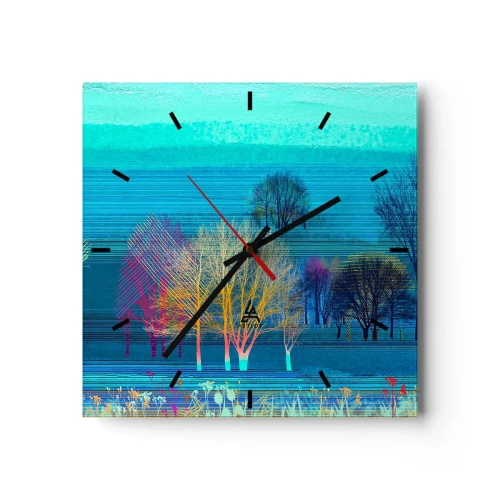 Horloge murale - Pendule murale - Un paysage soigné - 40x40 cm