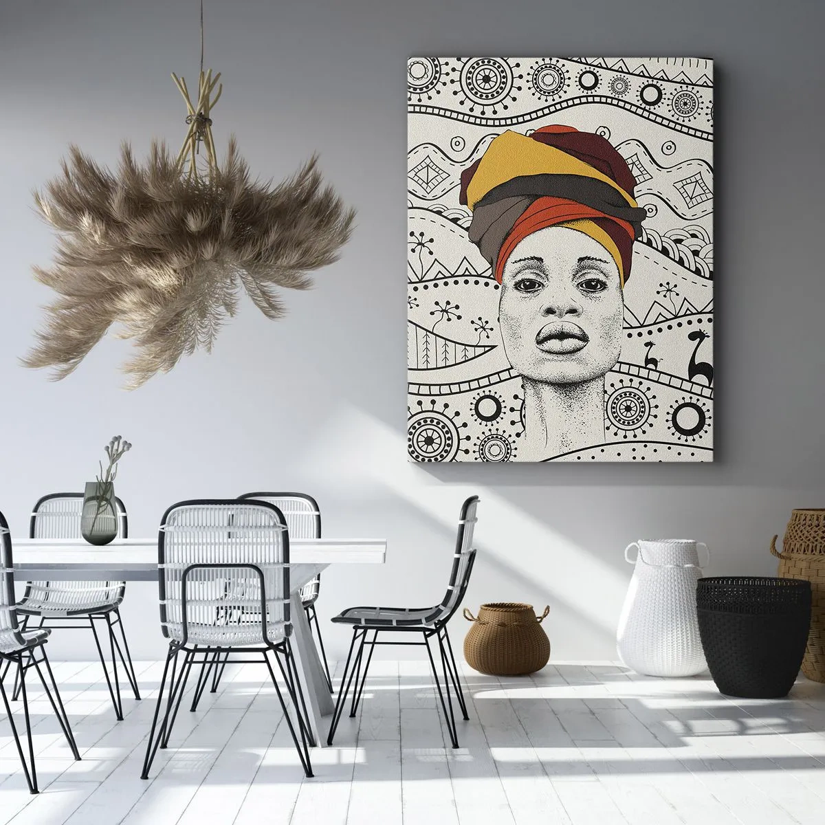 Impression sur toile - Image sur toile - Portrait Africain - 55x100 cm