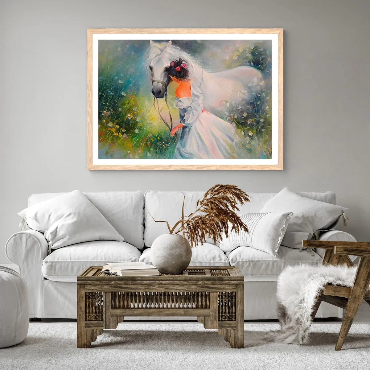 Affiche dans un chêne clair - Poster - Comme dans un beau rêve - 50x40 cm
