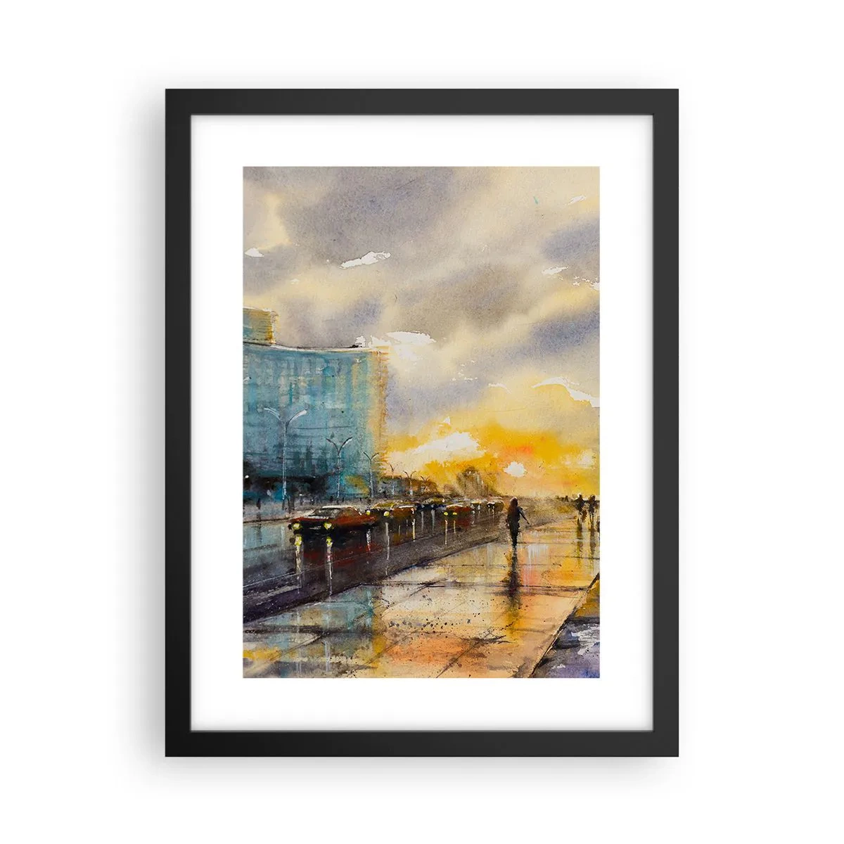 Affiche dans un cadre noir - Poster - La vie sur le rivage - 30x40 cm