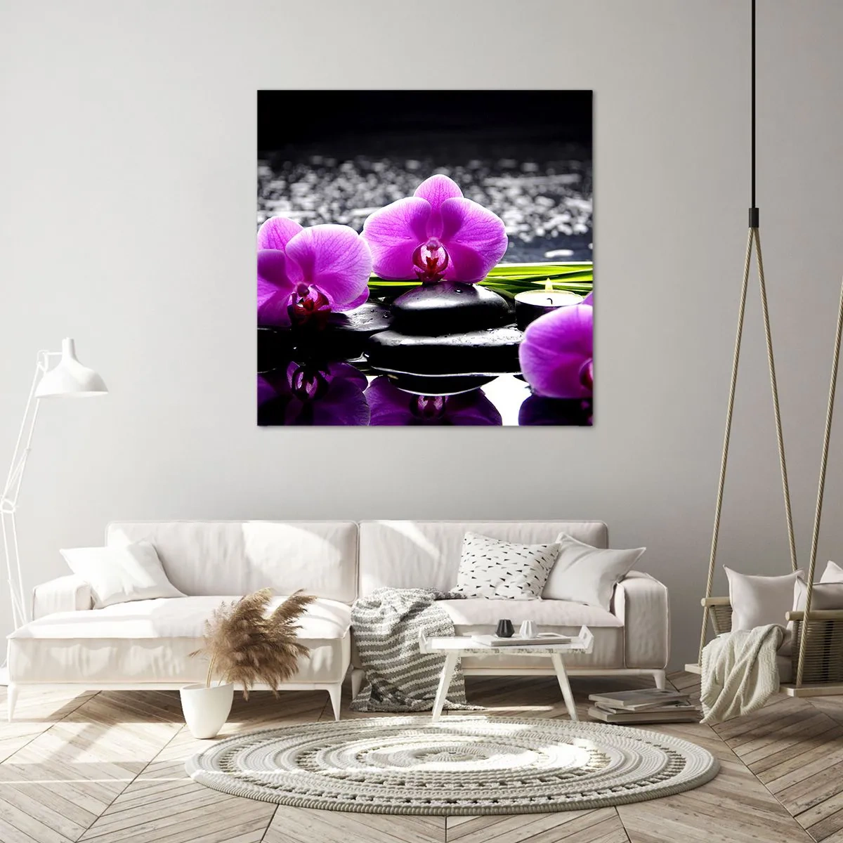 Impression sur toile - Image sur toile - Se noyer dans la paix et la tranquillité - 40x40 cm