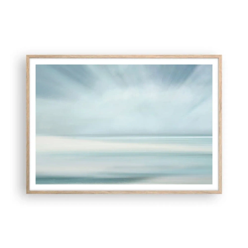 Affiche dans un chêne clair - Poster - Paix à l'horizon - 100x70 cm