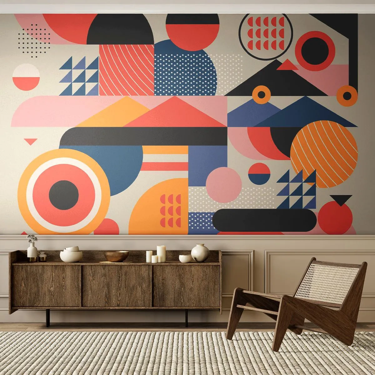 Papier Peint Photo Standard Eco - Composition : jouer - Abstraction, Vecteur, Moderne - 350x256 cm