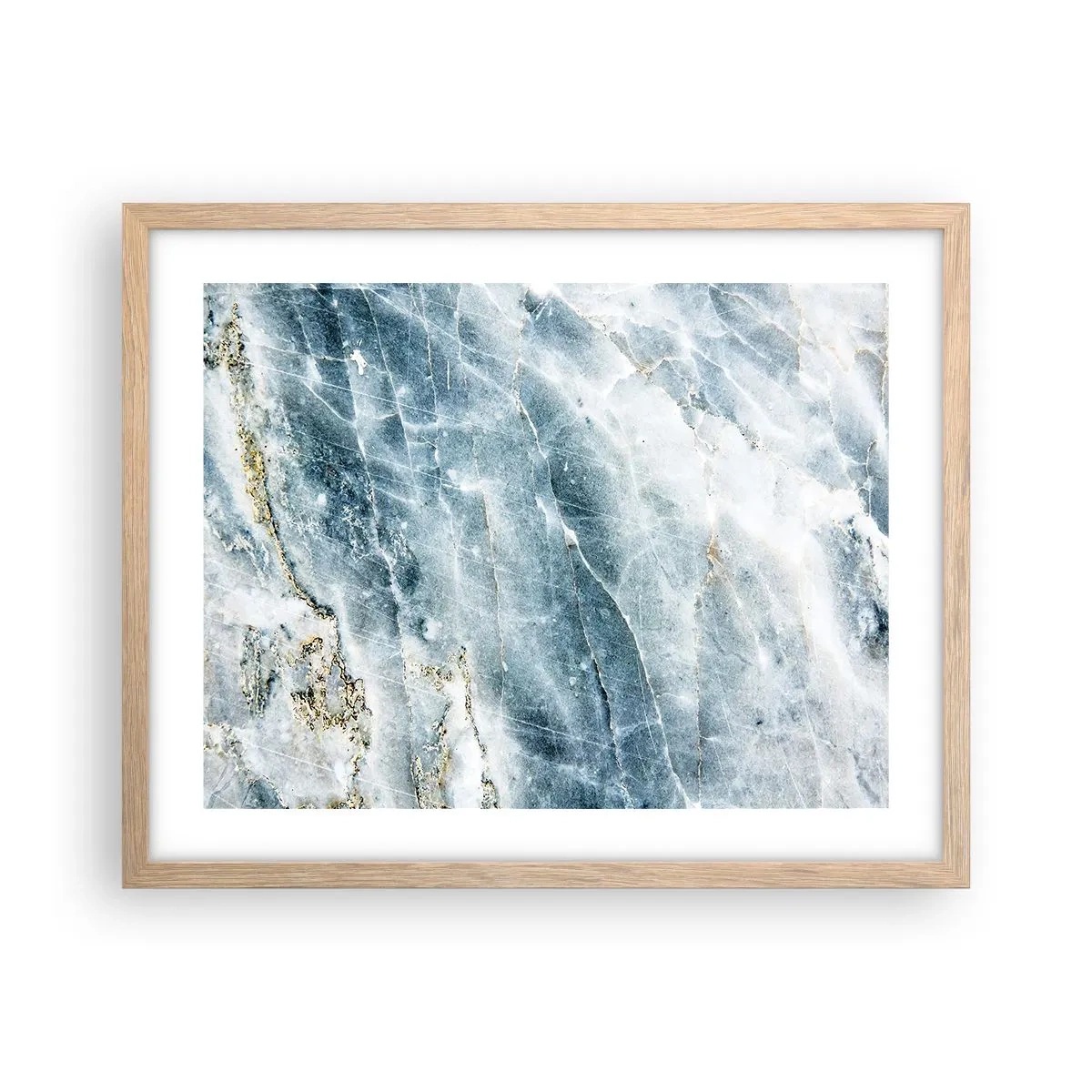 Affiche dans un chêne clair - Poster - Monde de glace - 50x40 cm