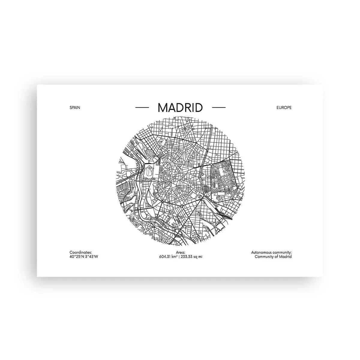 Affiche - Poster - Anatomie de Madrid - 91x61 cm
