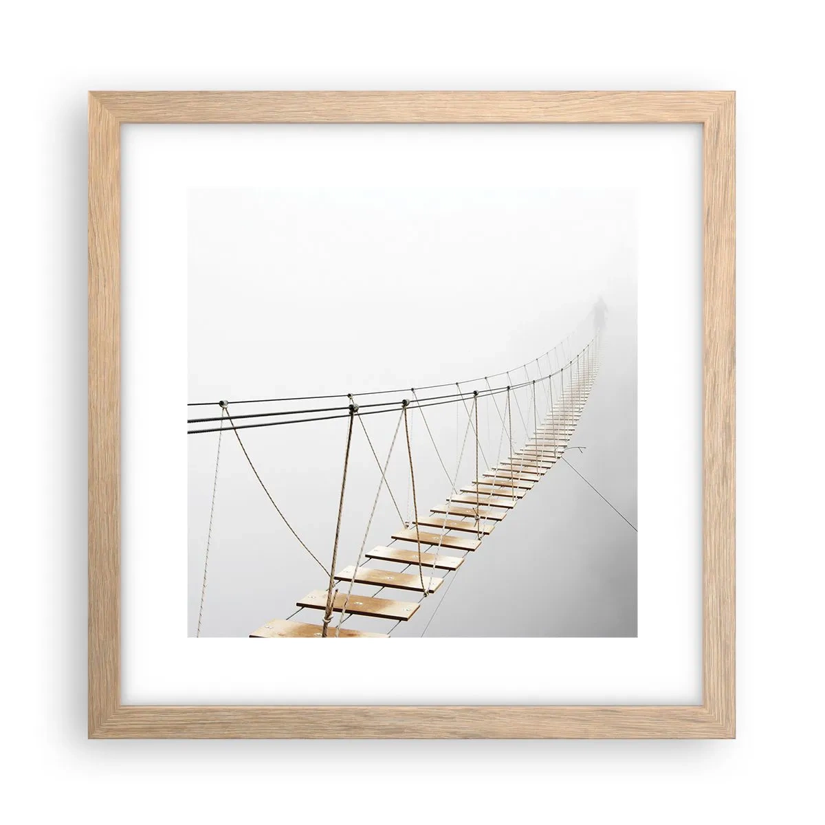 Affiche dans un chêne clair - Poster - Où cela va-t-il te mener? - 30x30 cm