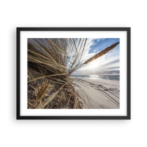 Affiche dans un cadre noir - Poster - Rencontre des éléments - 50x40 cm