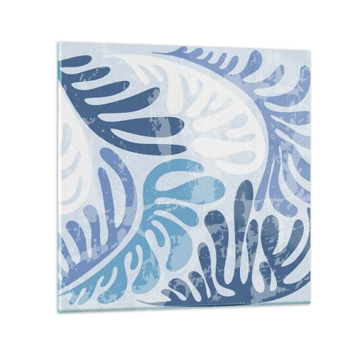 Impression sur verre - Image sur verre - Fougères bleues - 30x30 cm