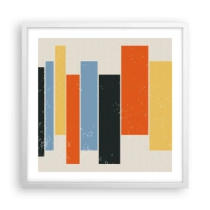 Affiche dans un cadre blanc - Poster - Notation musicale - 50x50 cm