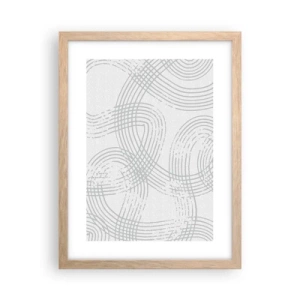 Affiche dans un chêne clair - Poster - Il n'y a pas de chemin droit - 30x40 cm