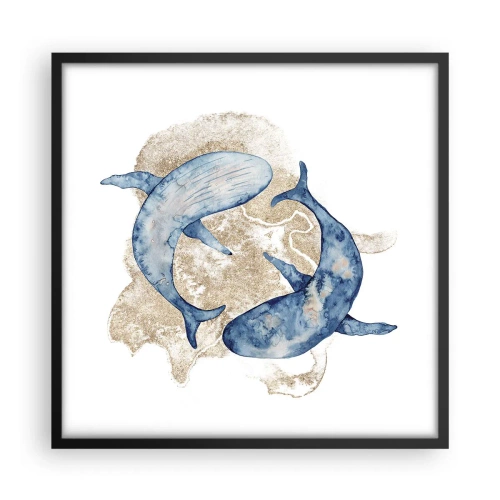 Affiche dans un cadre noir - Poster - Amis ou amoureux? - 50x50 cm