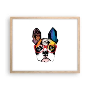 Affiche dans un chêne clair - Poster - Intellectuel - 50x40 cm