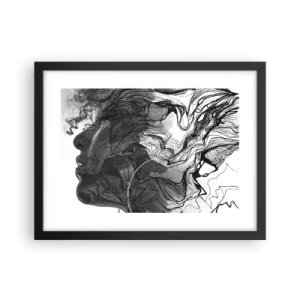 Affiche dans un cadre noir - Poster - Emmêlé dans les rêves - 40x30 cm