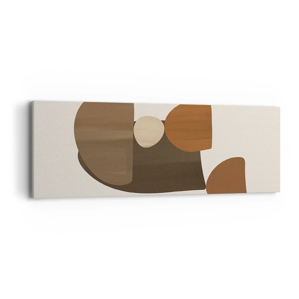 Impression sur toile - Image sur toile - Composition de marrons - 90x30 cm
