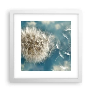 Affiche dans un cadre blanc - Poster - souffle d'ange - 30x30 cm