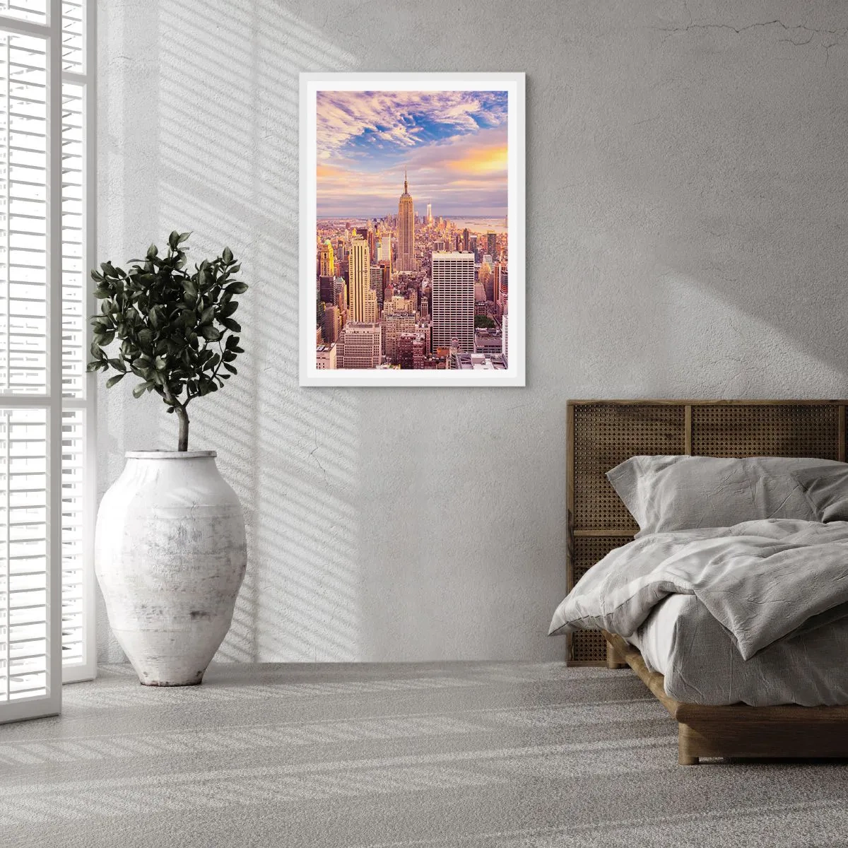 Affiche dans un cadre blanc - Poster - Atteindre les nuages eux-mêmes - 70x100 cm