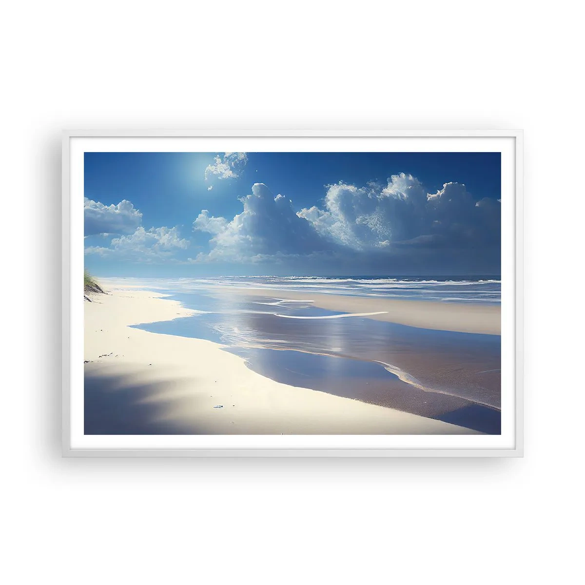 Affiche dans un cadre blanc - Poster - Des vacances paradisiaques - 100x70 cm