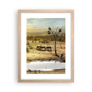 Affiche dans un chêne clair - Poster - "Et d'Eden coulait une rivière..." - 30x40 cm