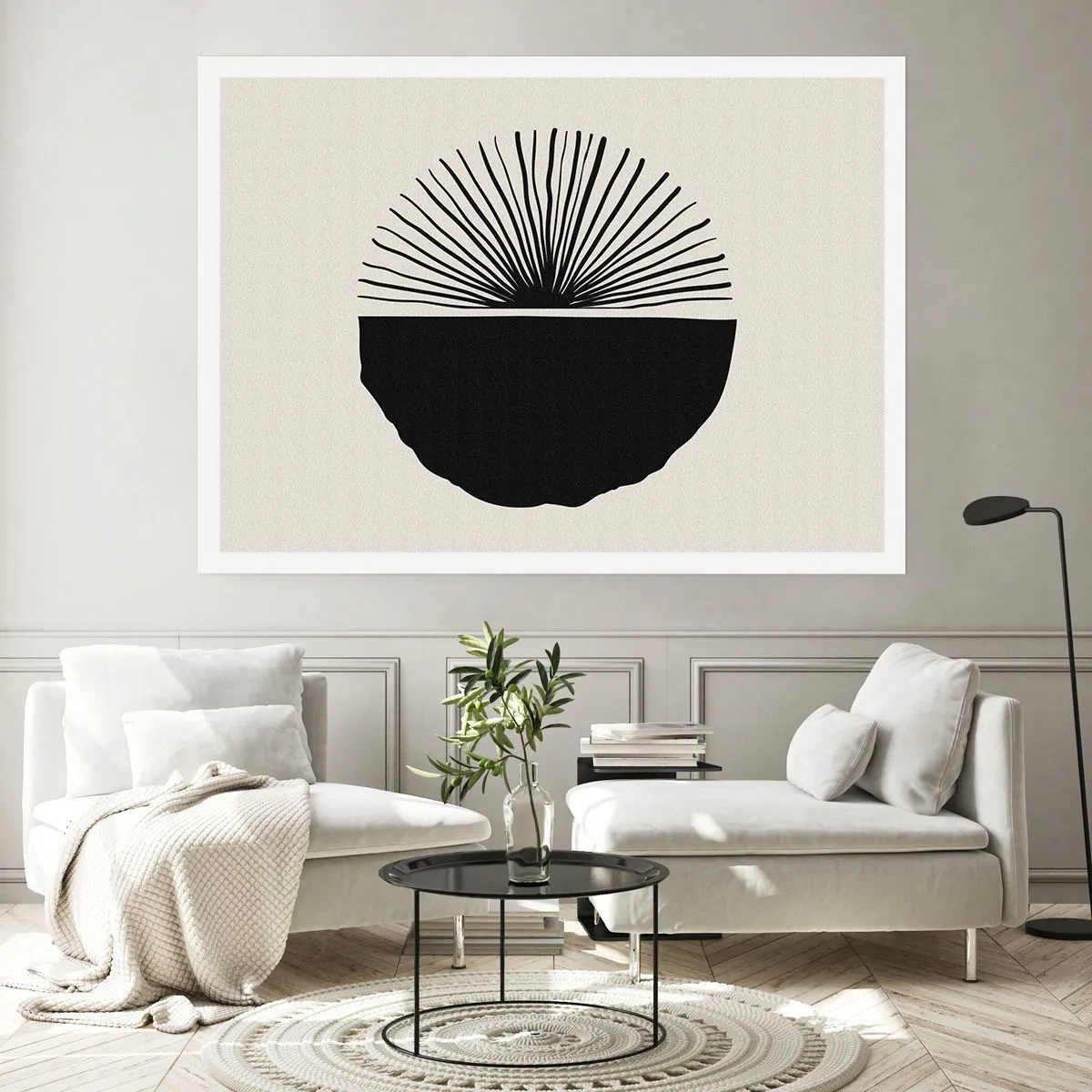 Affiche - Poster - Motif noir minimaliste sur fond clair - 100x70cm - Une gamme de possibilités - Décoration murale moderne pour le salon et la chambre ARTTOR