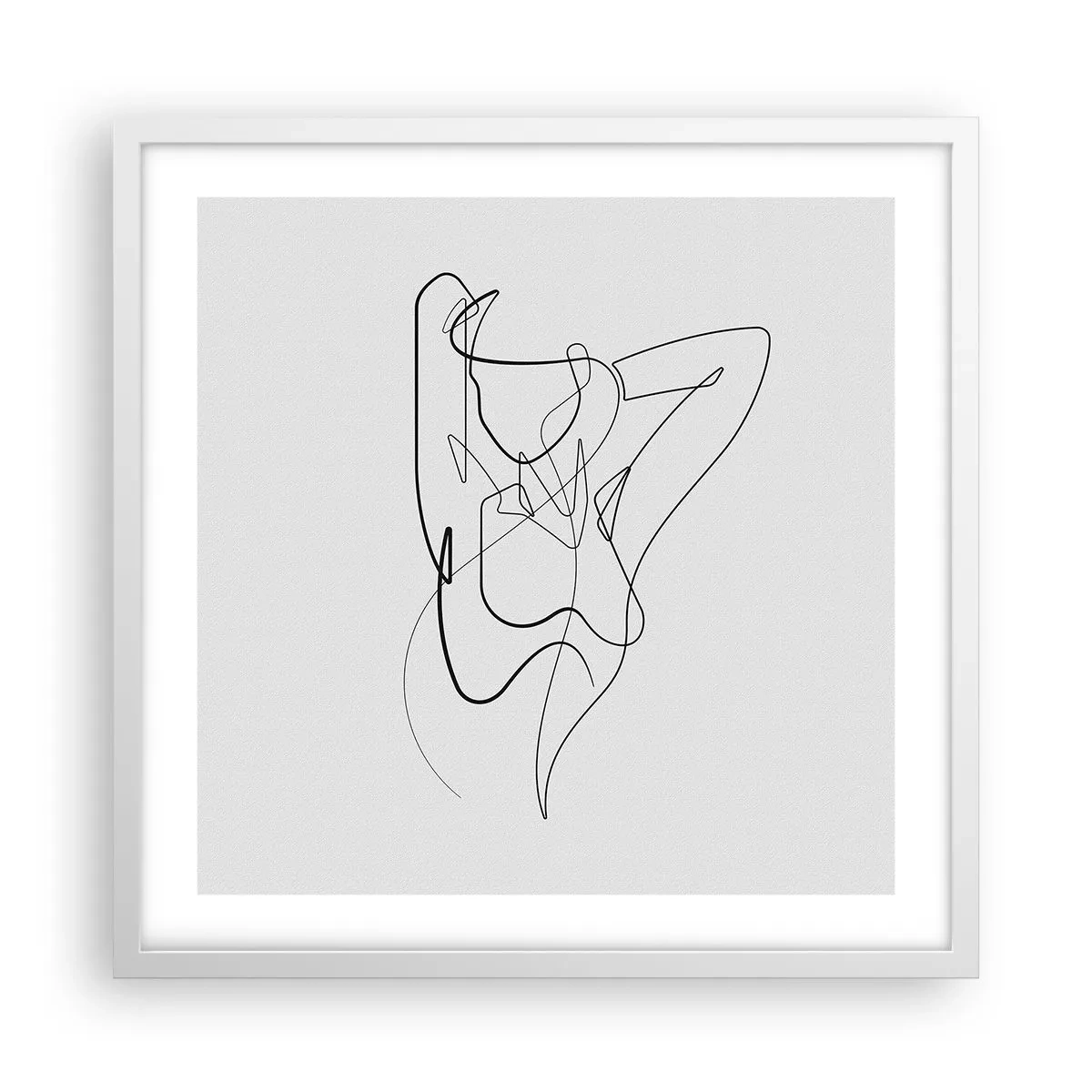 Affiche dans un cadre blanc - Poster - Vraiment, tu es comme ça... - 50x50 cm