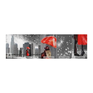 Échantillon de Papier Peint Premium Canvas - L'homme n'est pas une pierre - New York, Ville, Amour - 100x30 cm