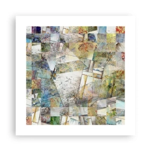 Affiche - Poster - Remaniement géométrique - 40x40 cm