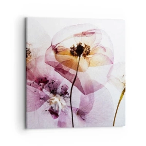 Impression sur toile - Image sur toile - Corps de fleurs transparente - 70x70 cm
