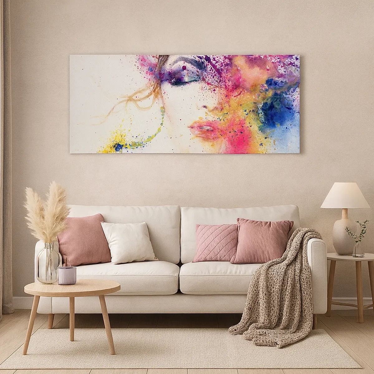 Impression sur toile - Image sur toile - Vertiges arc-en-ciel - 30x30 cm