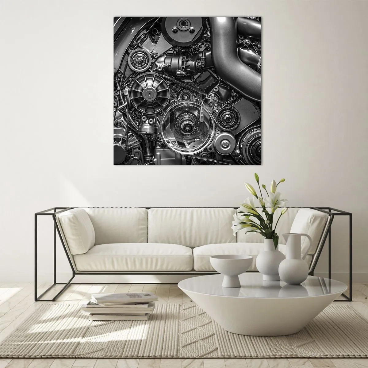 Impression sur verre - Image sur verre - Poésie mécanique - 70x70 cm