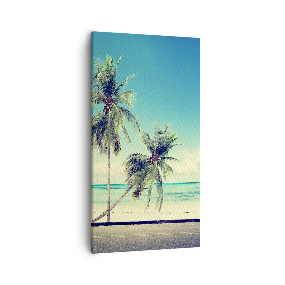 Impression sur toile - Image sur toile - Il est temps de commencer les vacances - 55x100 cm