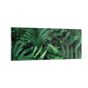 Impression sur verre - Image sur verre - Emmitouflé de verdure - 100x40 cm
