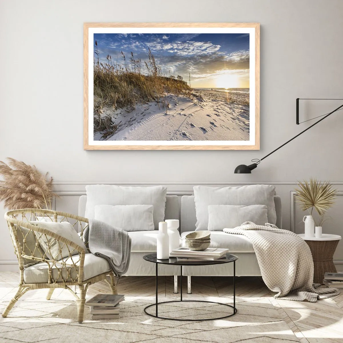 Affiche dans un chêne clair - Poster - Invitation à la ballade - 70x50 cm