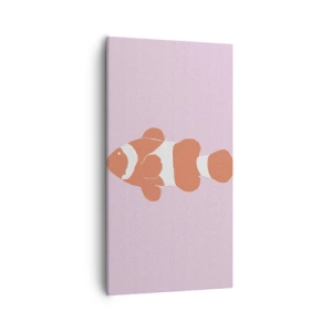 Impression sur toile - Image sur toile - En corail sur le visage et la queue - 55x100 cm